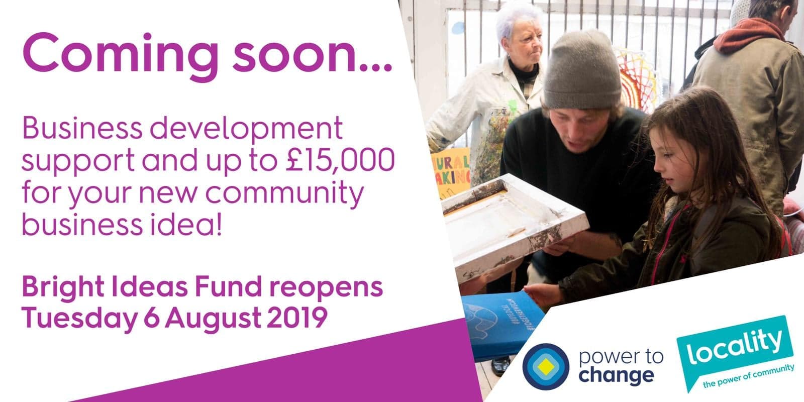 People with Bright Ideas for a community business urged to apply for share of £3.2m fund