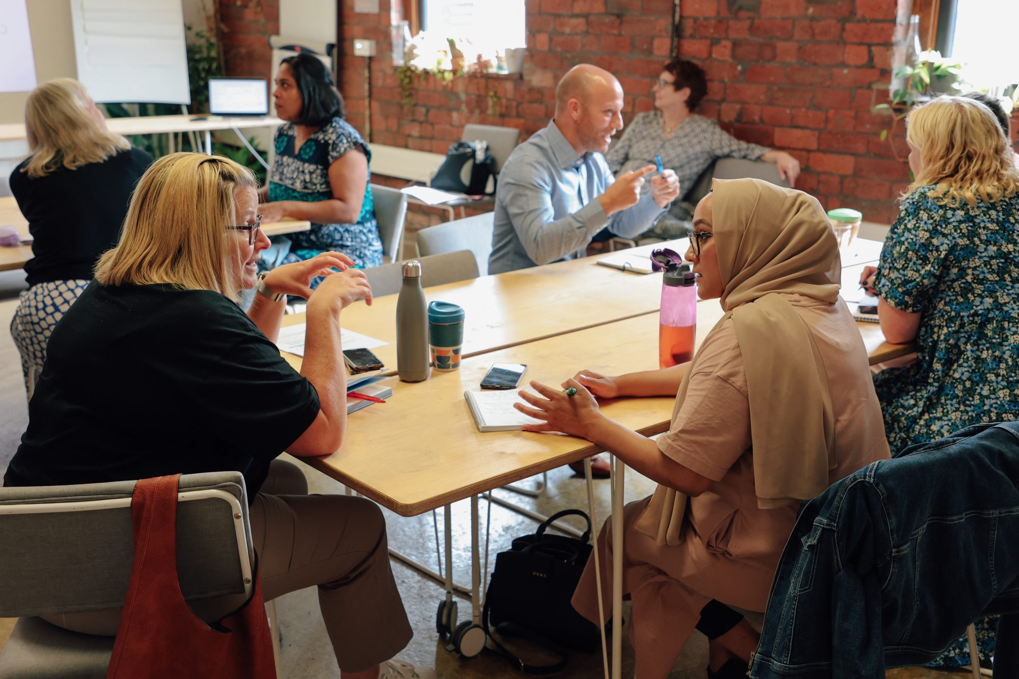 Participants discuss at a community entrepreneurs training.