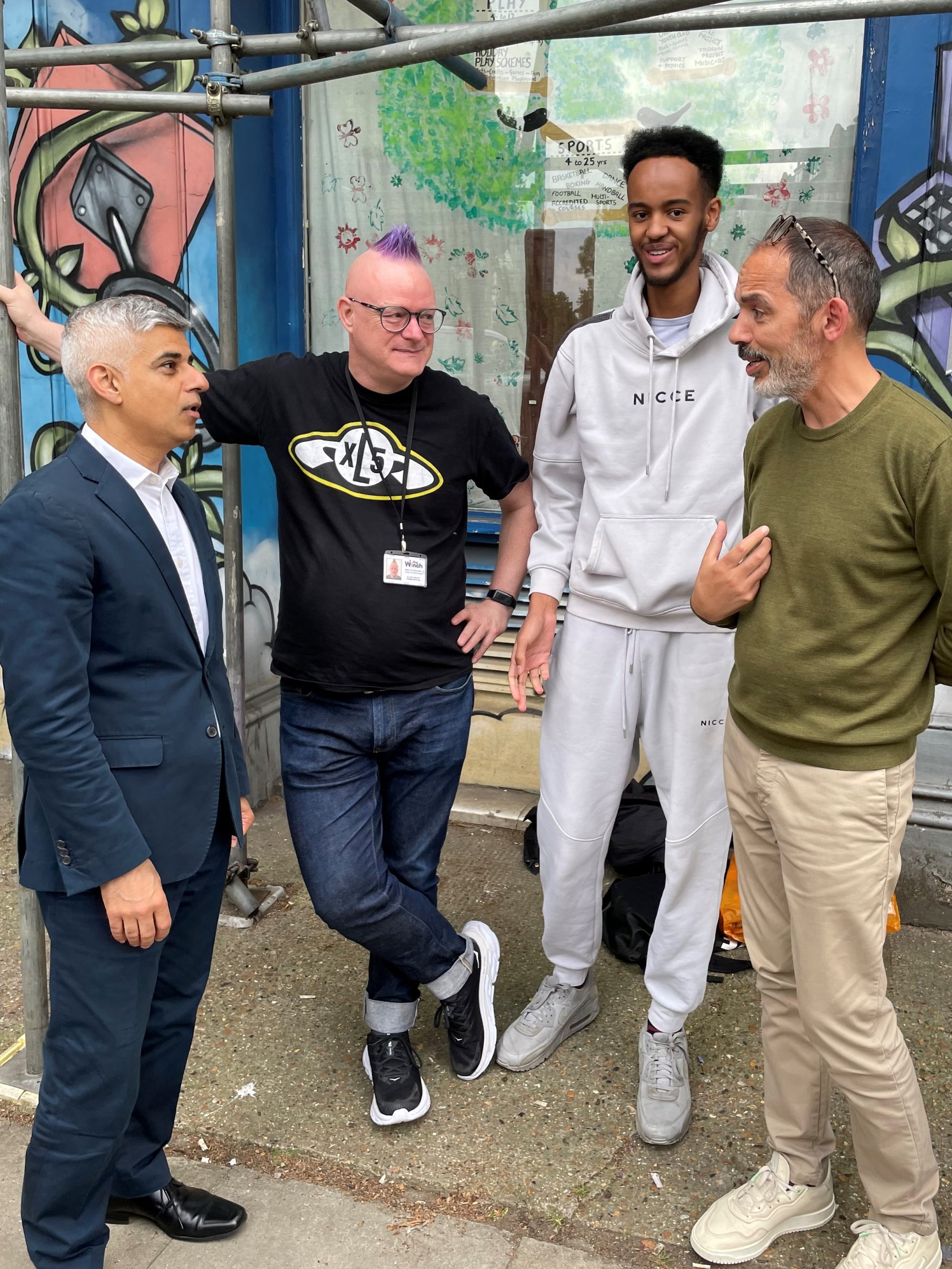 23_London_TheWinch_LondonMayorVisit_PuP london mayor, meets three people of different backgrounds
